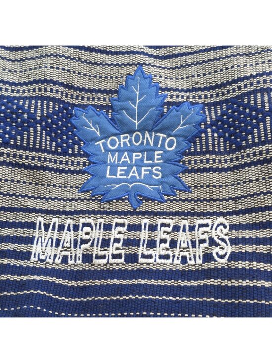 Vintage Toronto Maple Leafs Woven Baja Backpack Rucksack Drawstring Toggle Close main image 12